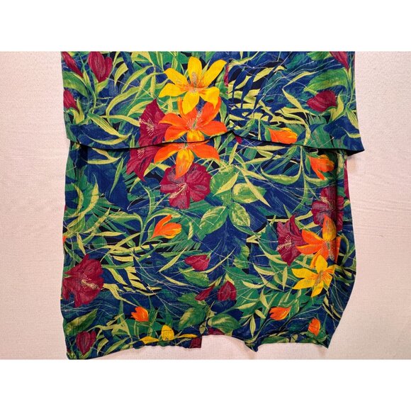 Jessica Howard Womens Tropical Floral Shift Dress Sze 2X Multicolor Short Sleeve - Picture 5 of 10
